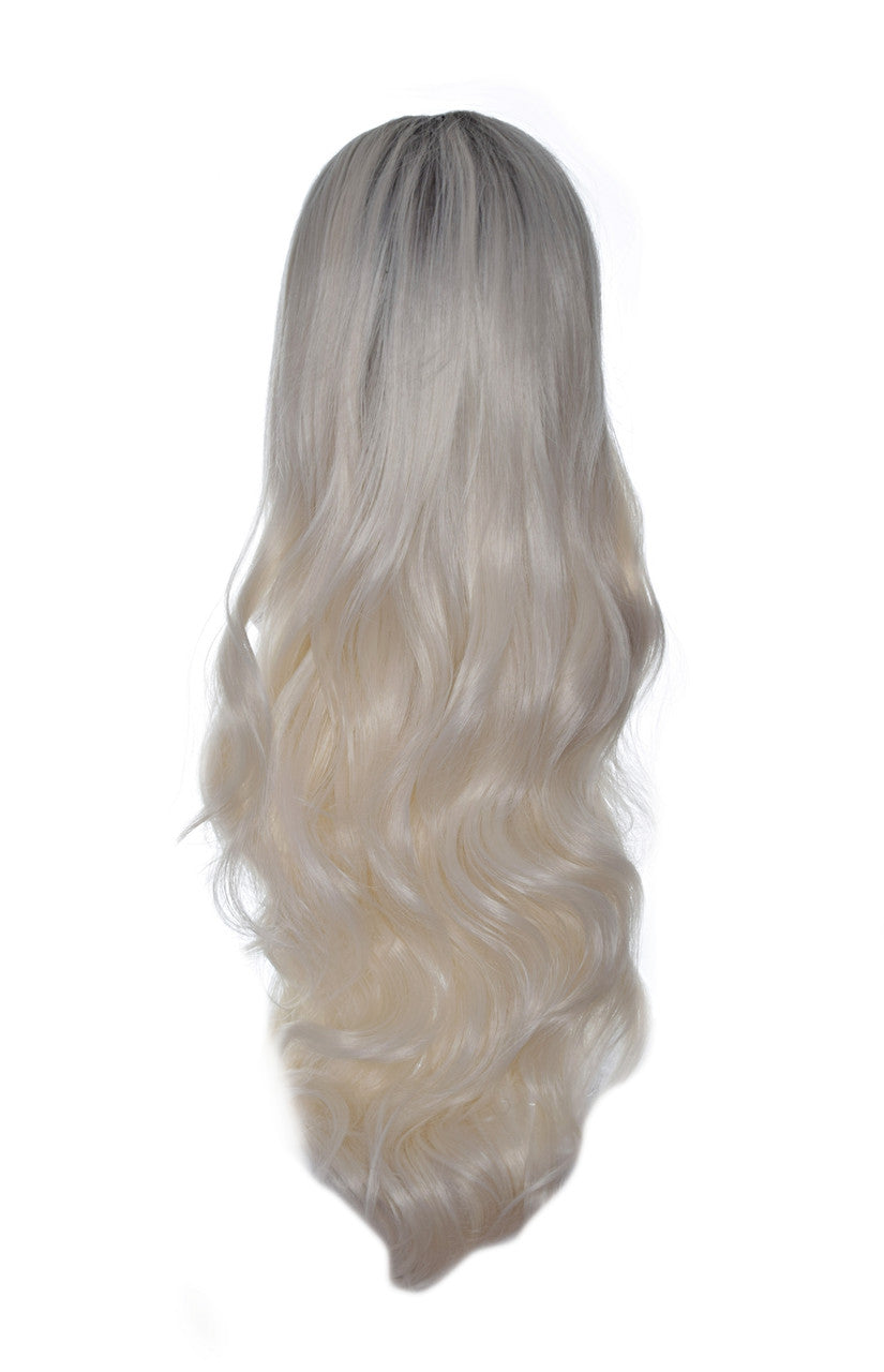 Long Bombshell Blonde Lace Front Wig. Glamour Wigs