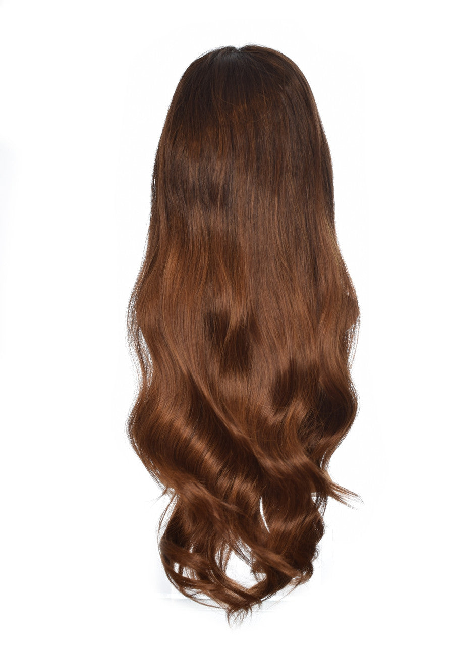 Long Brown Graduated Balayage Lace Front Wig. Kym Wig