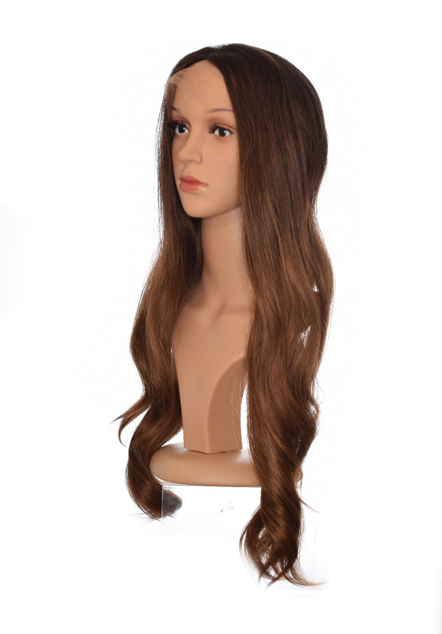Long Brown Graduated Balayage Lace Front Wig. Kym Wig