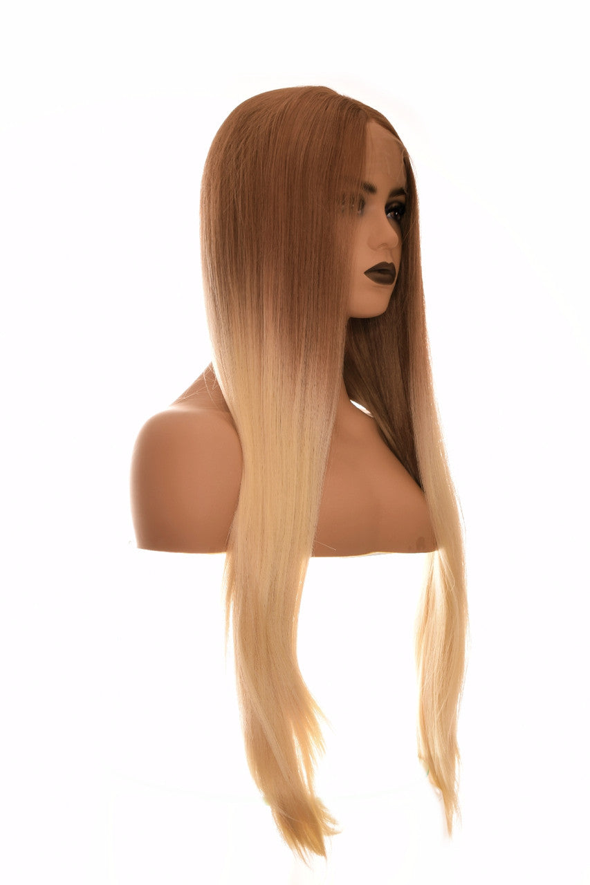 Caramel Blonde Graduated Lace Front Wig. Karmen Wig