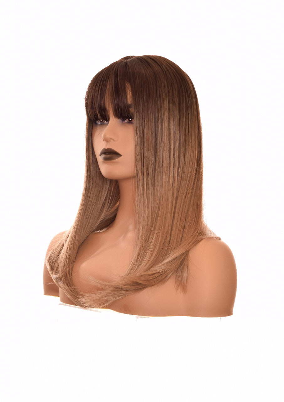 Dark Blonde Ombre Bobbed Hairstyle Wig. Jaki
