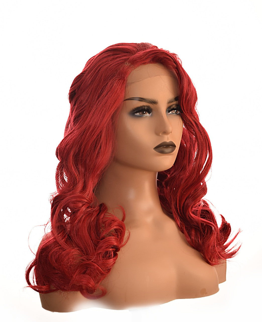 Deep Red Pin Up Lace Front Wig. Rhea Wig.