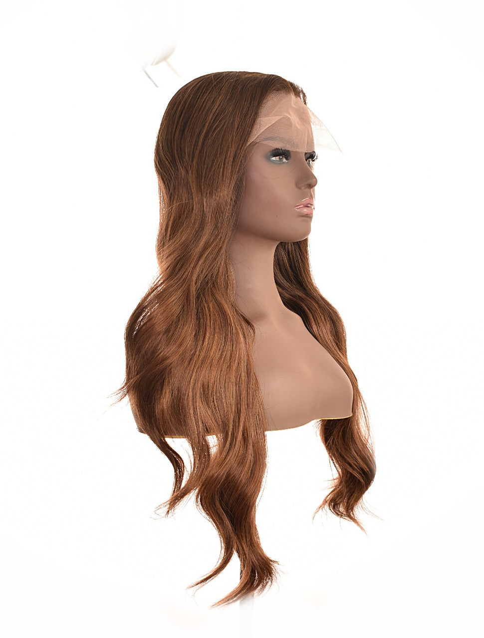 Light Copper Brown Lace Front Wig. Dominique Wig