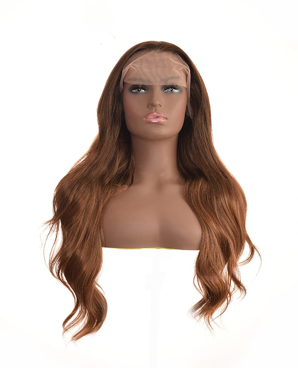 Light Copper Brown Lace Front Wig. Dominique Wig