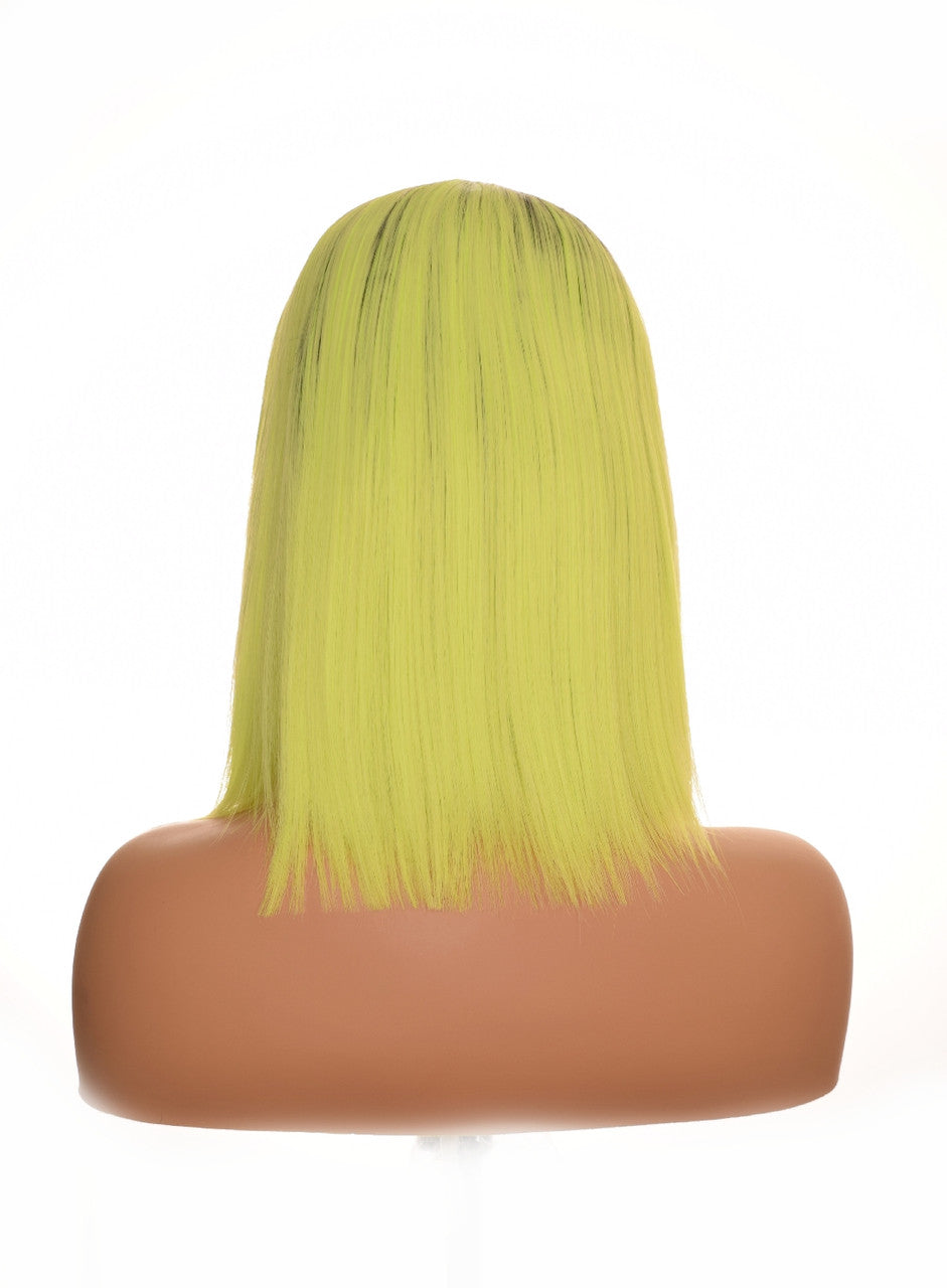 Pastel Green Lob Centre Part Lace Front Wig. Billie Wig