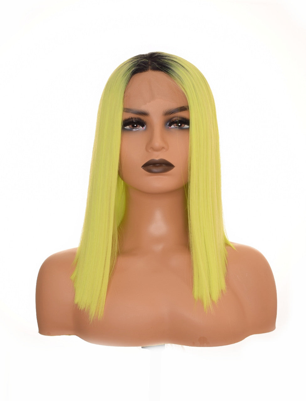 Pastel Green Lob Centre Part Lace Front Wig. Billie Wig