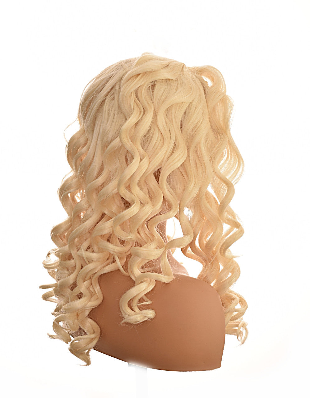 Platinum Blonde Curl Lace Front Wig. Larissa Wig.