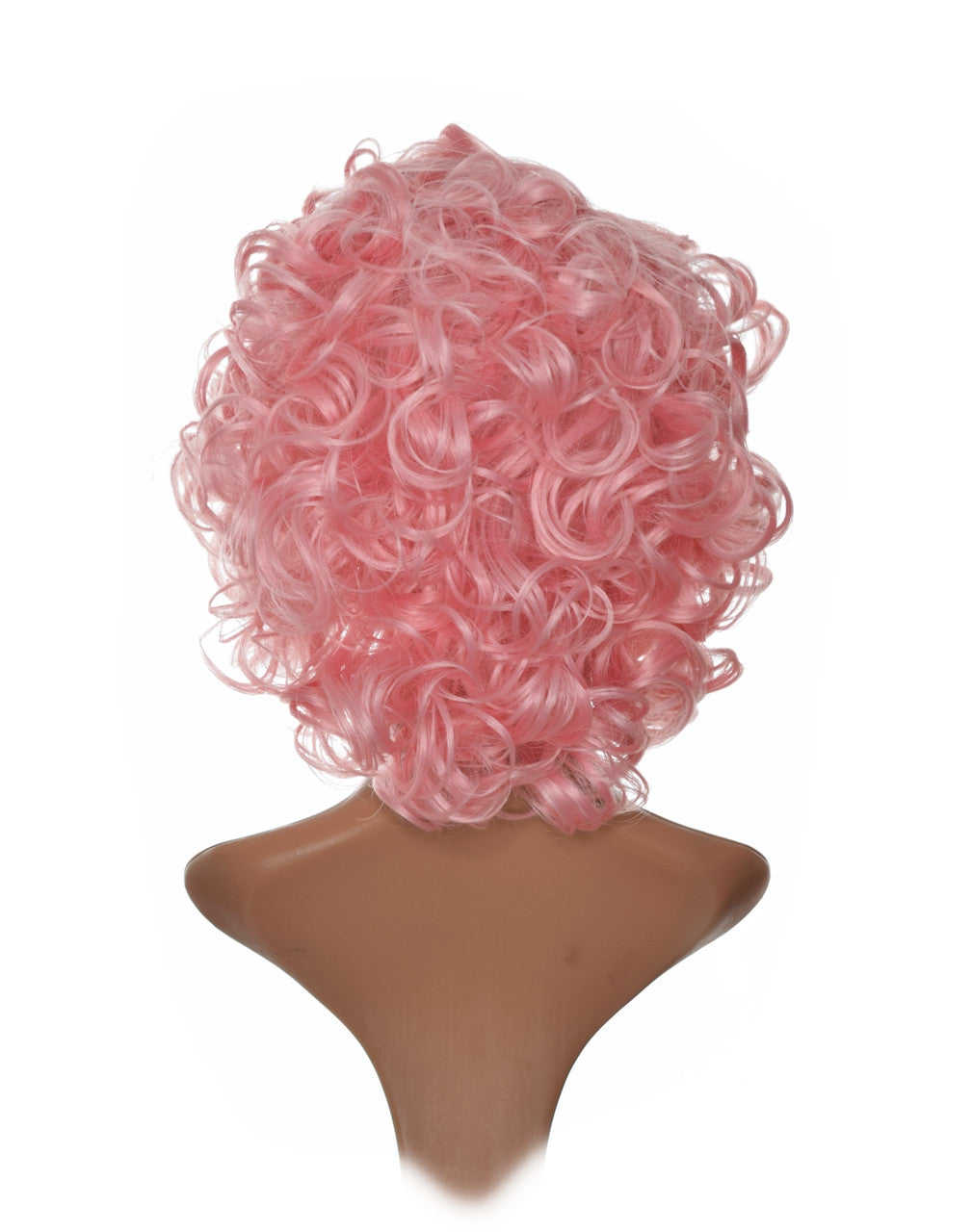 Pink Marilyn Style Lace Front Short Curly Wig. Burlesque Wig