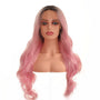 Candy Pastel Pink Long Lace Front Long Wig. Popsicle.