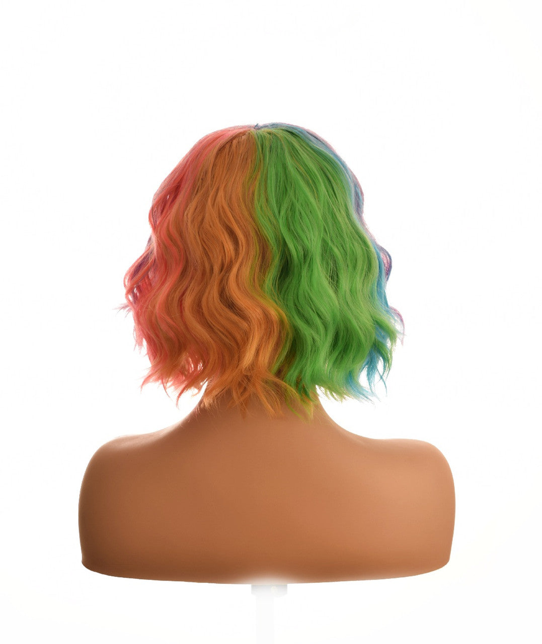 Rainbow Pride Lace Front Wavy Wig. Multi Shade SpillThe T Wig