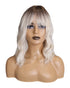 Light Blonde Wavy Shoulder Length Bob Wig. Abigail-CelebWigs