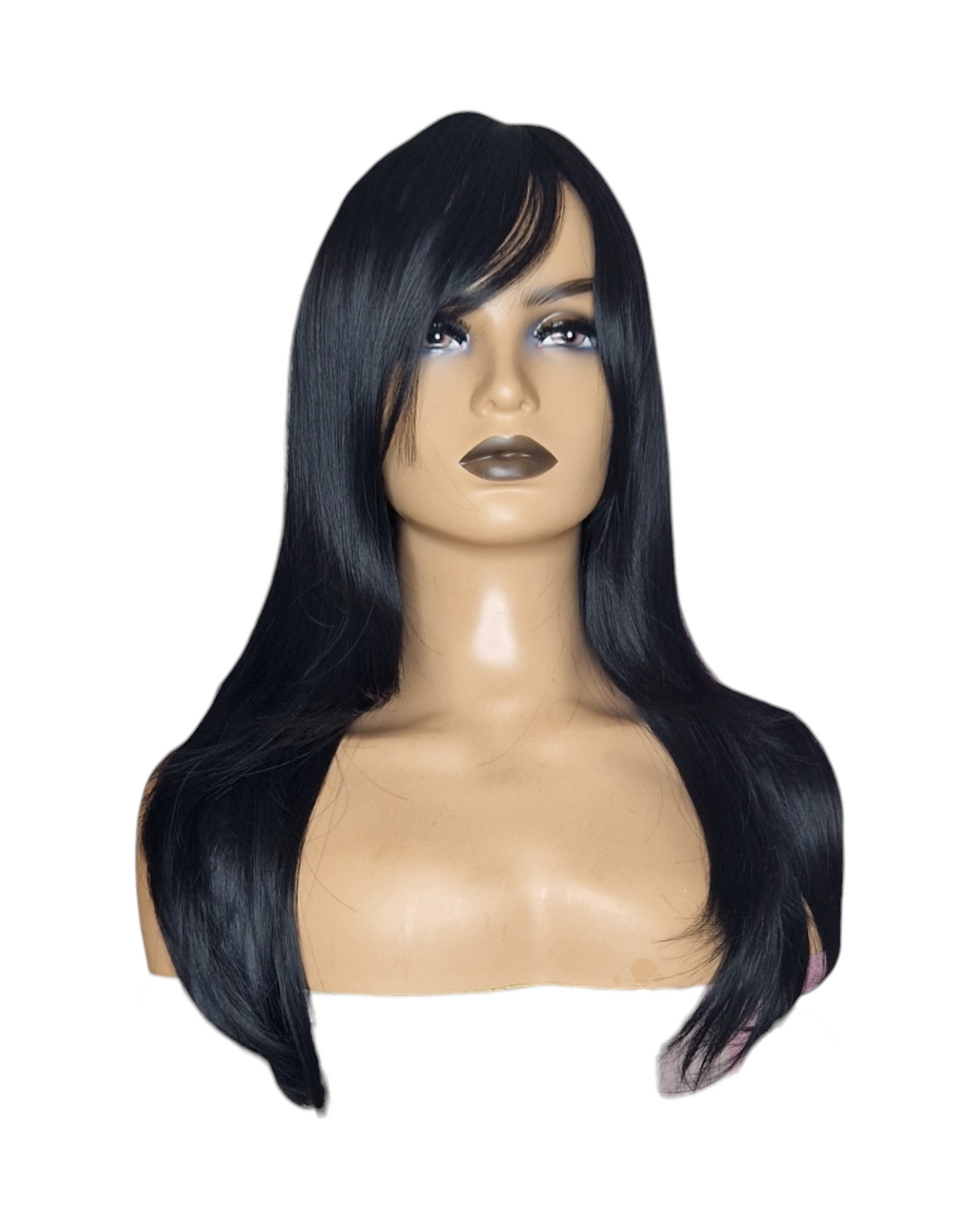 Black Long Layered Wig with Fringe. Ally