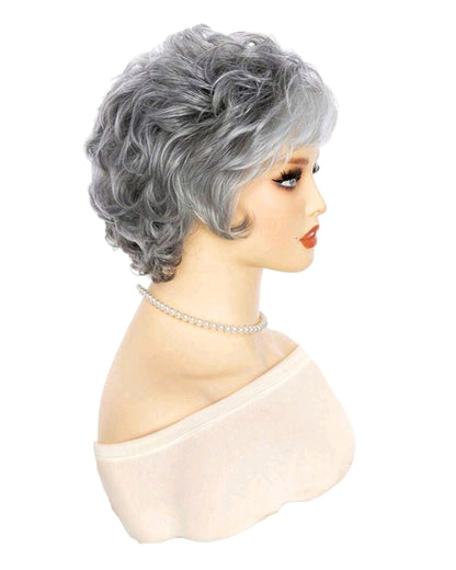 Silver Grey Mature Wig. Brenda-CelebWigs