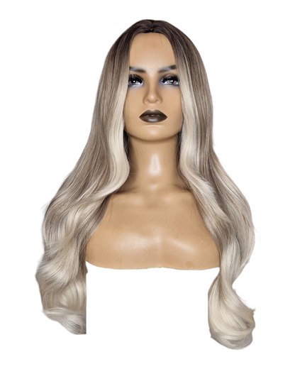 Silver Ash Blonde Long Wig. Charmaine