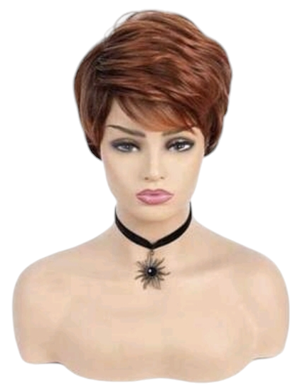 Copper Red Ombre Short Chic Wig. Emmie