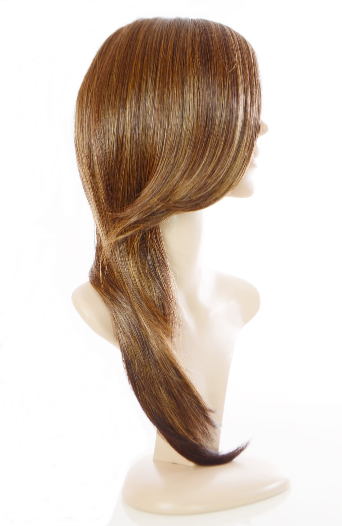 Natural Brown Layered Monofilament Top Wig