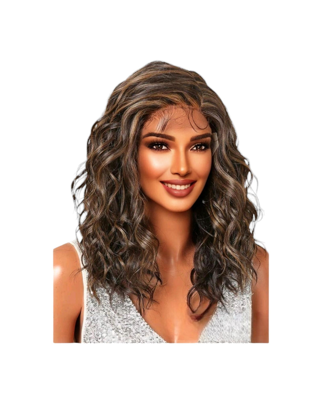 Wavy Brunette Lace Front Wig. Gabrielle.