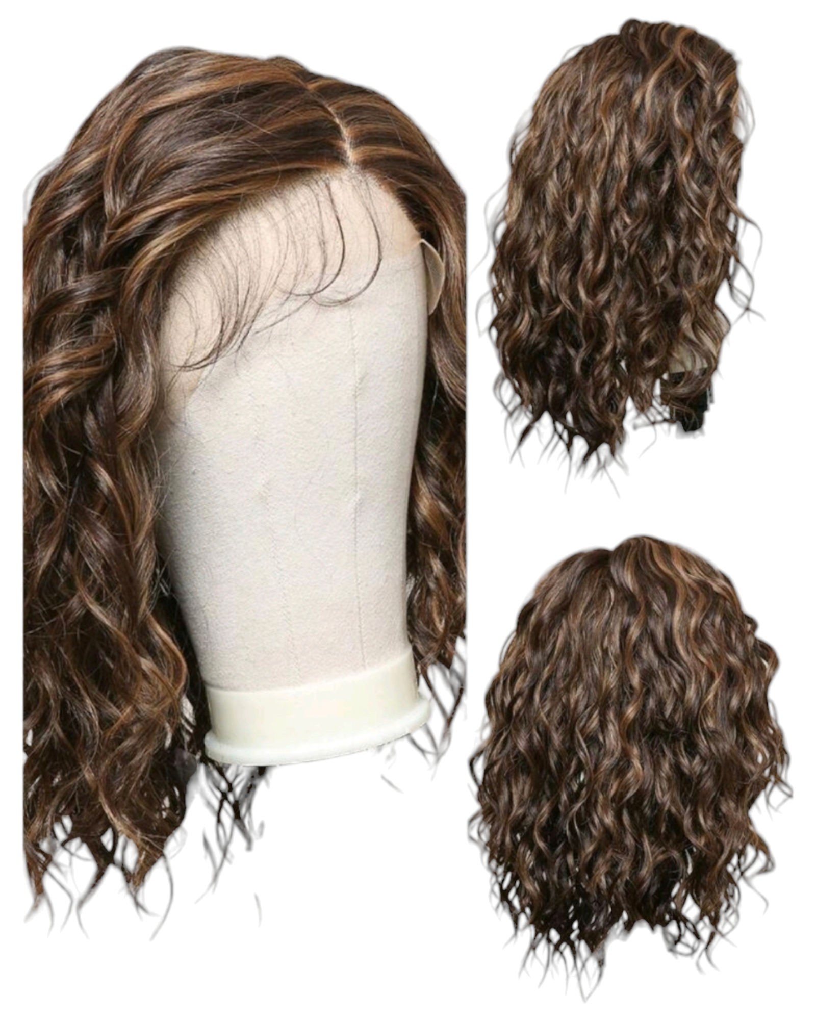 Wavy Brunette Lace Front Wig. Gabrielle.-CelebWigs