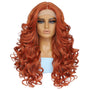 Ginger Orange Curly Lace Front Wig. Glueless Middle Part Wig. Zena