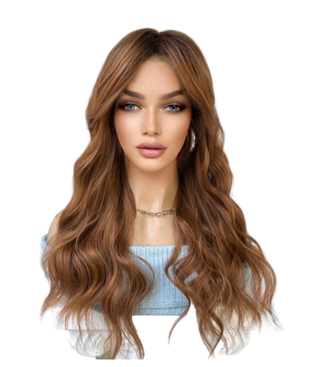 Autumn Brown Wavy Wig. Jemma.-CelebWigs