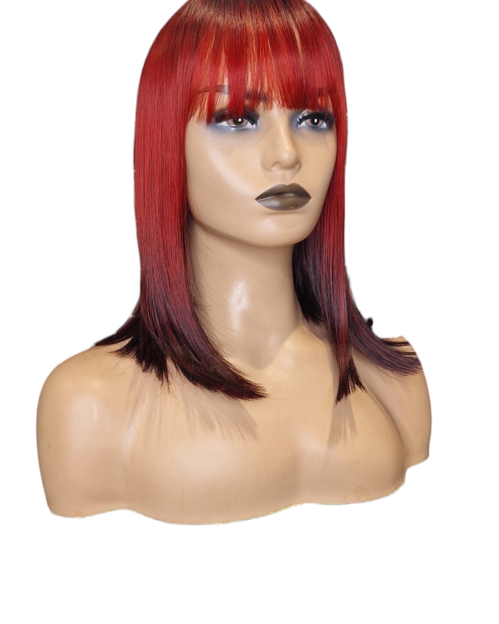 Red Ombre Bobbed Hairstyle Wig. Katy.-CelebWigs