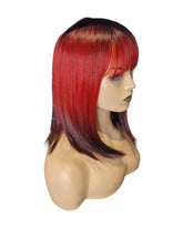 Red Ombre Bobbed Hairstyle Wig. Katy.-CelebWigs