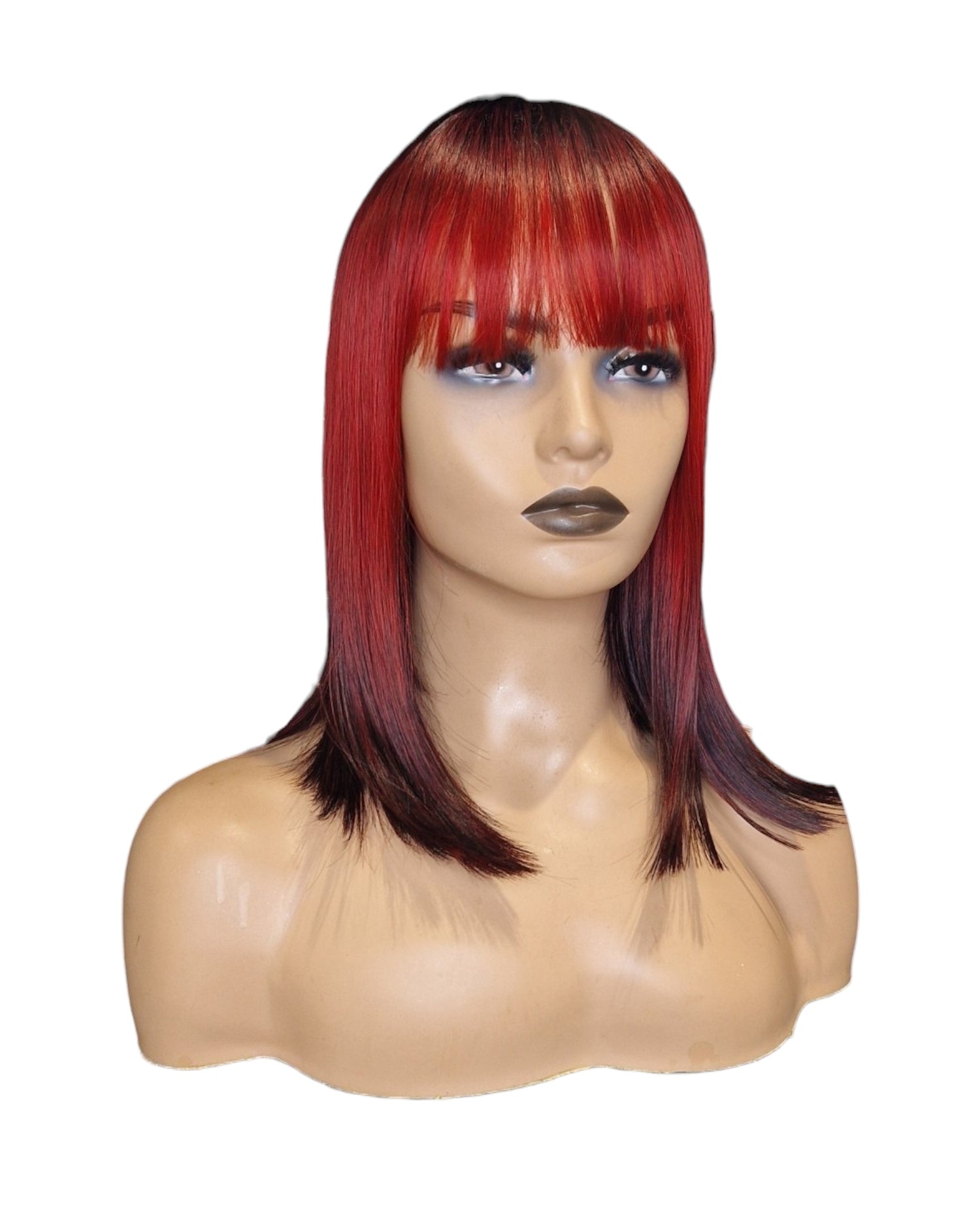 Red Ombre Bobbed Hairstyle Wig. Katy.-CelebWigs