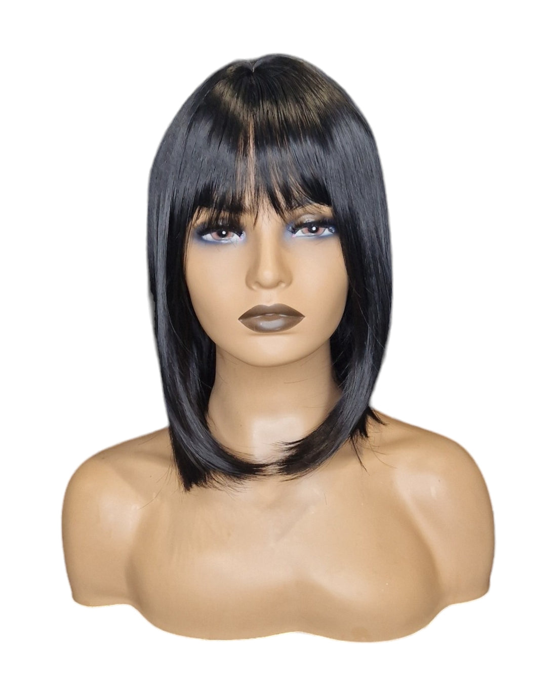 Black Bob Lob Hairstyle Wig. Katy-CelebWigs