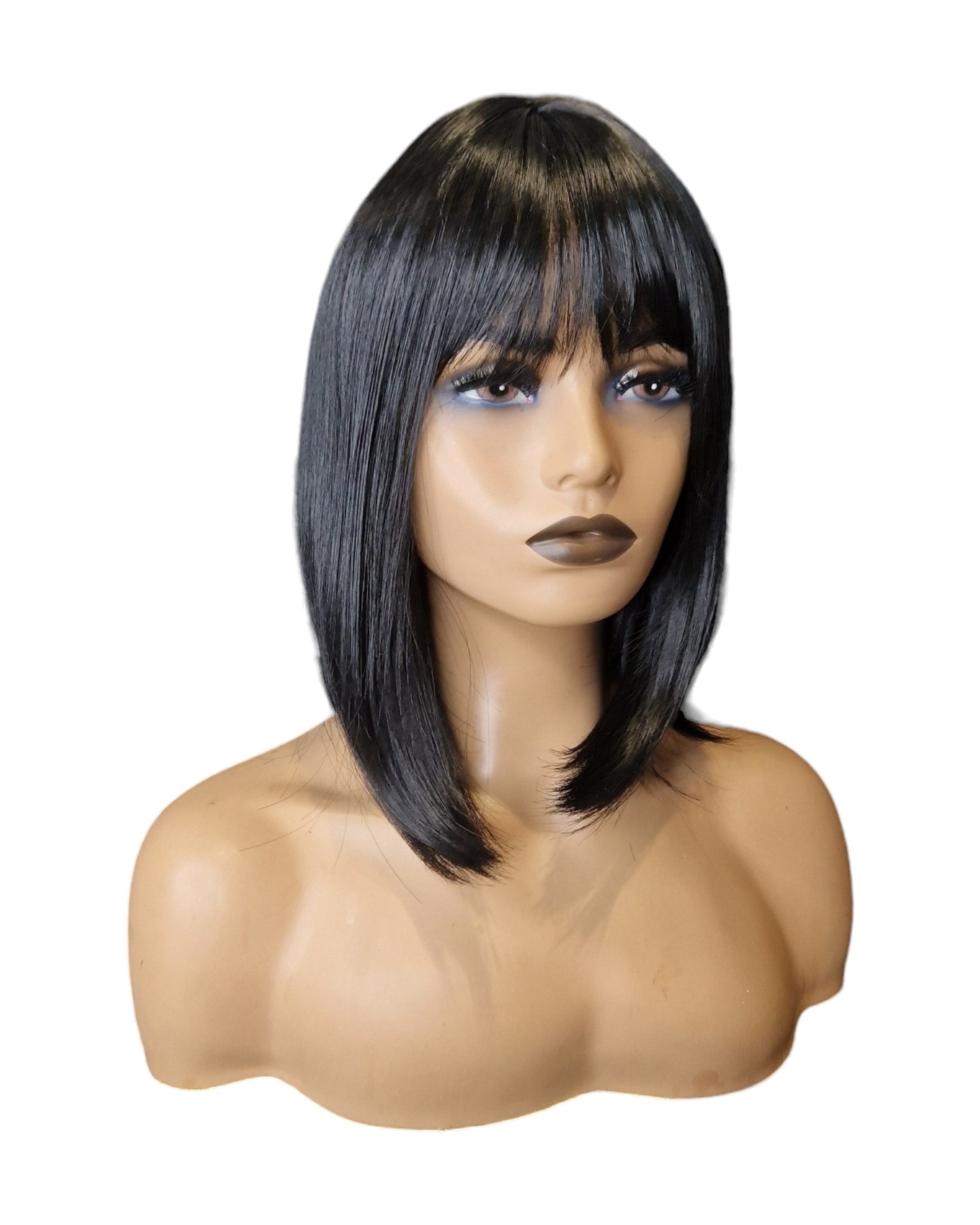 Black Bob Lob Hairstyle Wig. Katy-CelebWigs