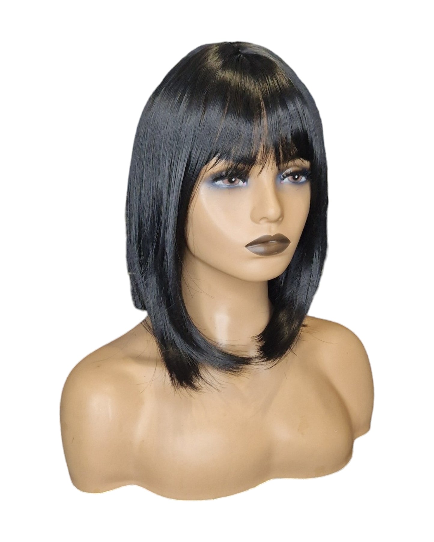 Black Bob Lob Hairstyle Wig. Katy