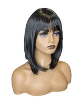 Black Bob Lob Hairstyle Wig. Katy-CelebWigs