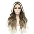 Streaked Blonde Natural Wave T Part Lace Front Wig. Alanis-CelebWigs