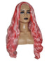 Strawberry Pink Streaked Lace Front Wig. Vox