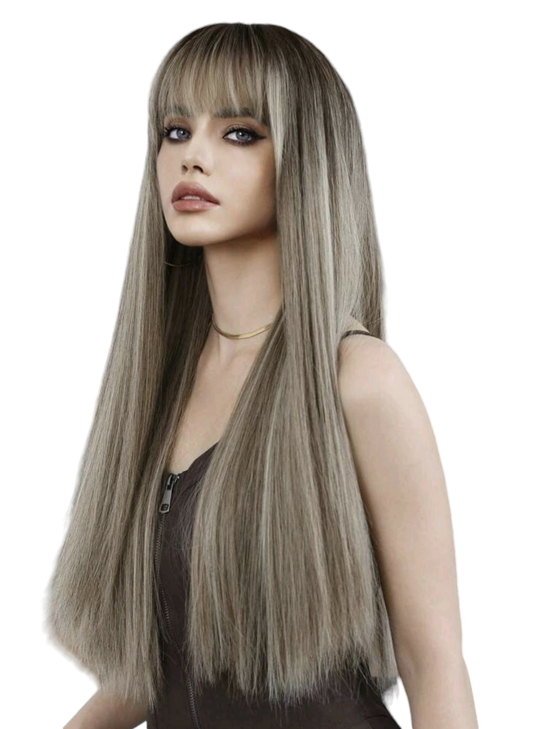 Silver Ash Blonde Straight Wig. Jossie.-CelebWigs