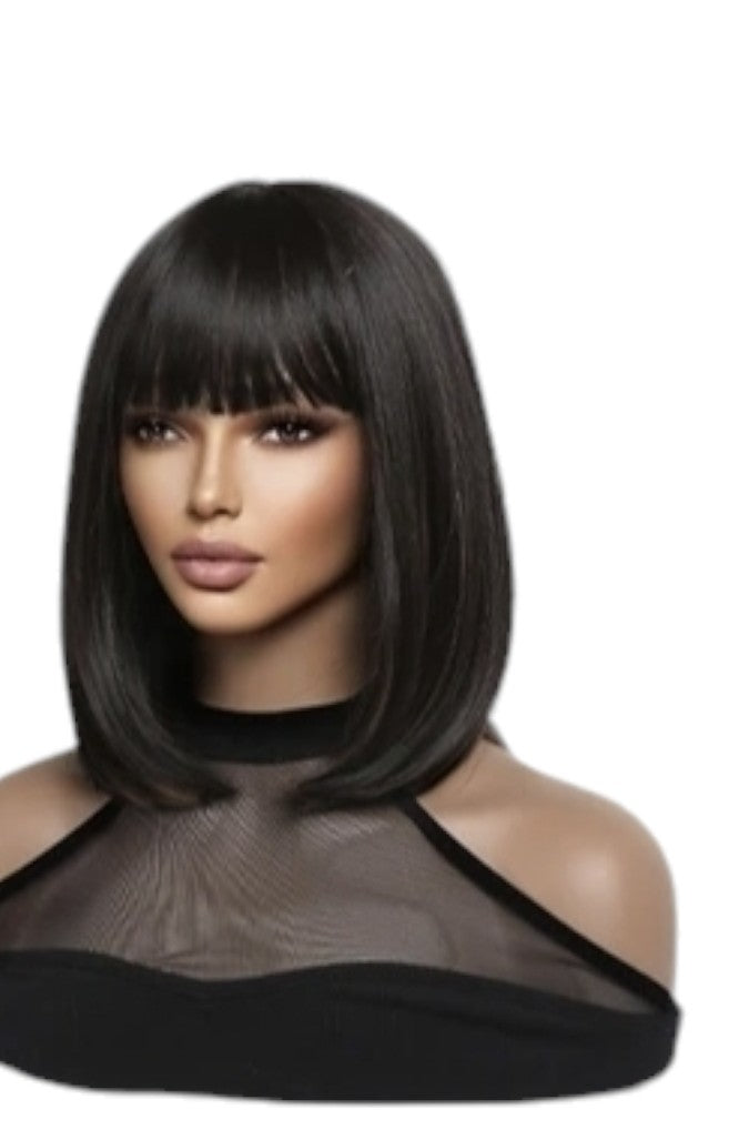 Dark Chocolate Brown Bob Wig. Faith.-CelebWigs