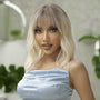 Blonde Wavy Shoulder Length Bob Wig. Tish