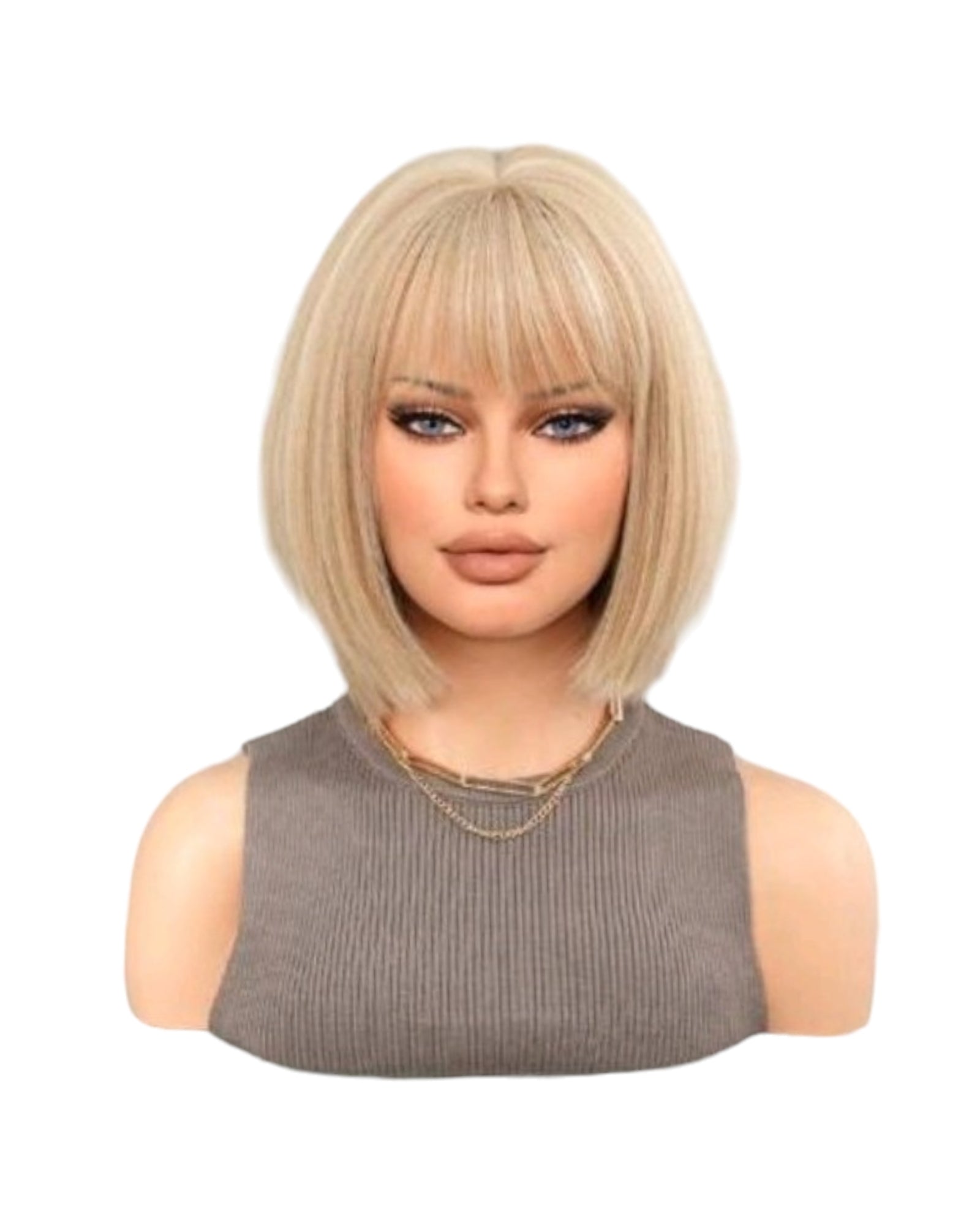 Celebrity cream beige blonde good wavy bob wig