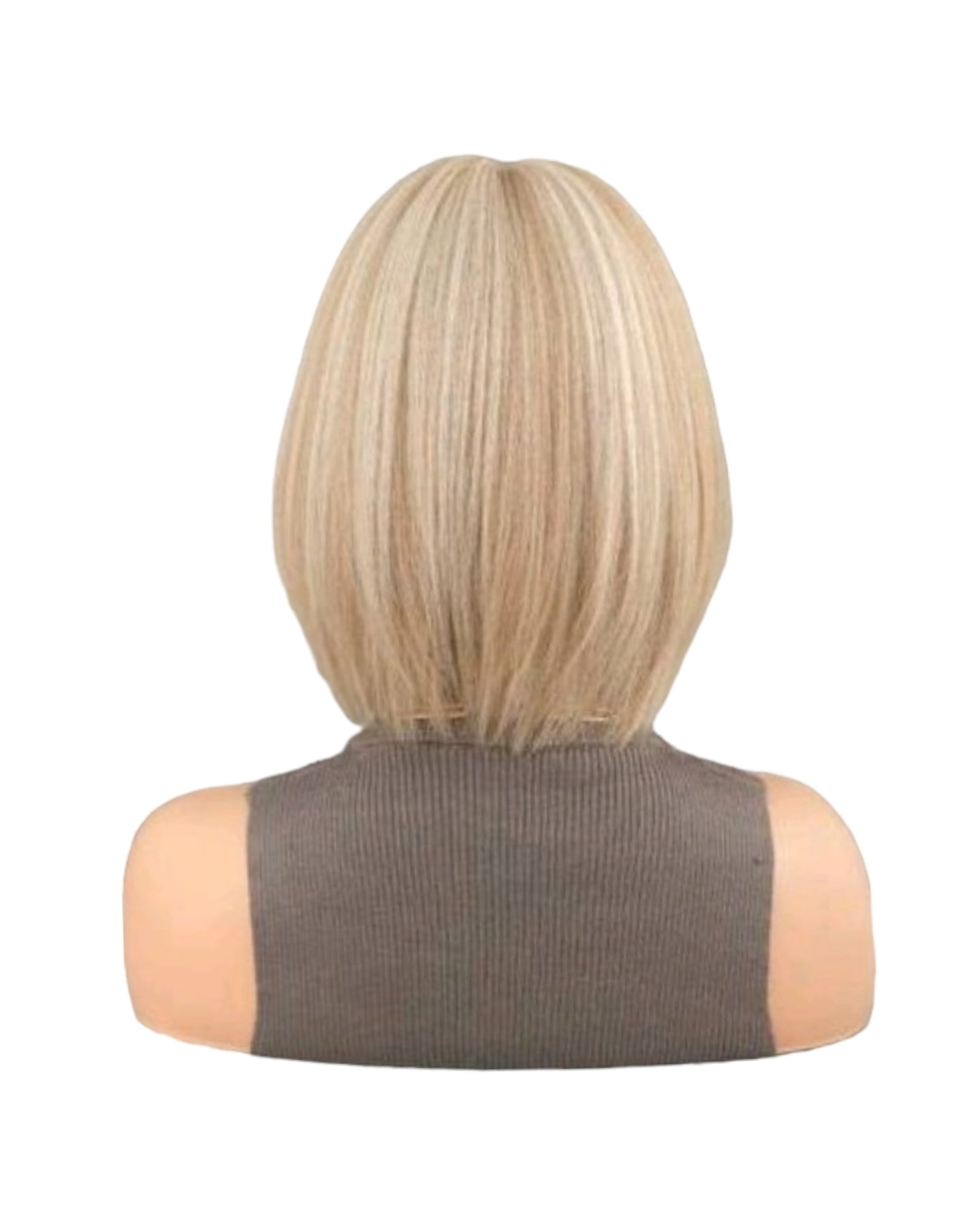 Celebrity cream beige fashion blonde wavy bob wig