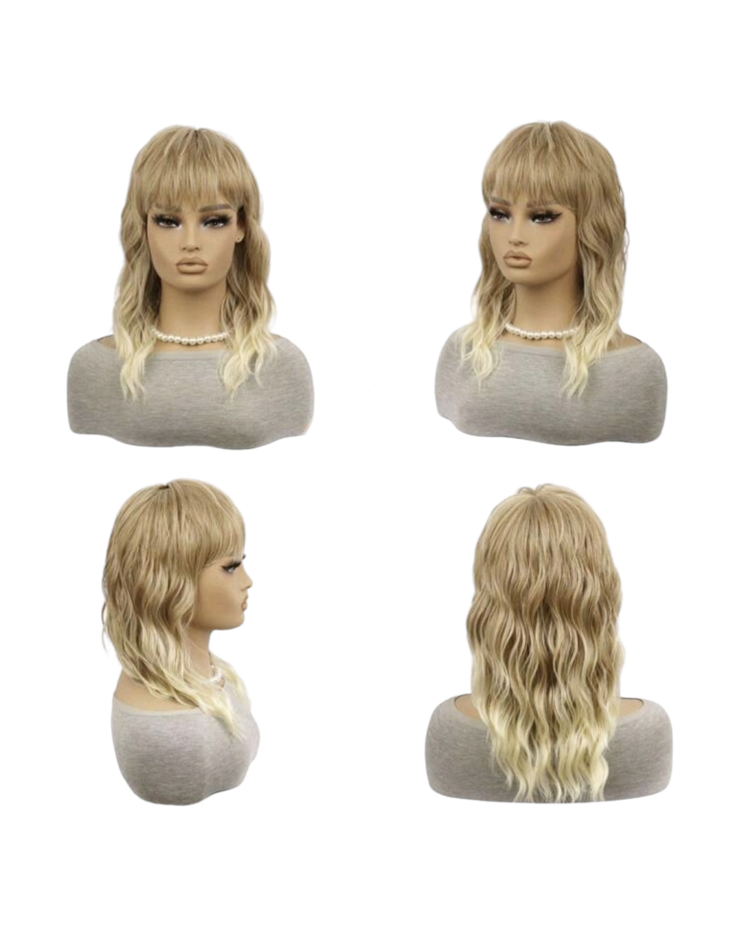 Rock Chick Glam Mullet Wig - Blonde Bombshell Edit. Miley wig.-CelebWigs