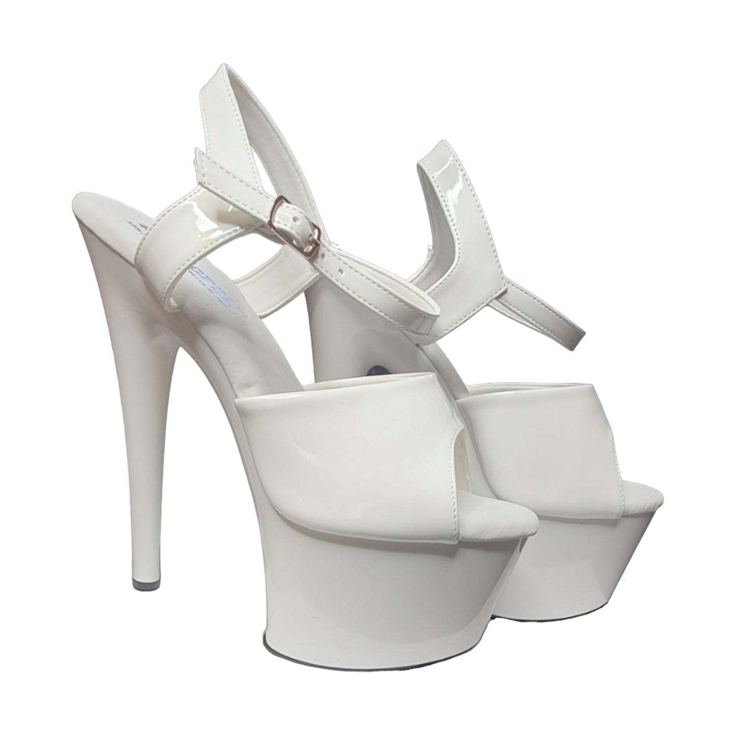 Blanca White Patent Platform Stiletto Sandals