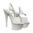 Blanca White Patent Platform Stiletto Sandals-CelebWigs