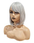 Mid Length Bob Wig. Silver Grey. Katie