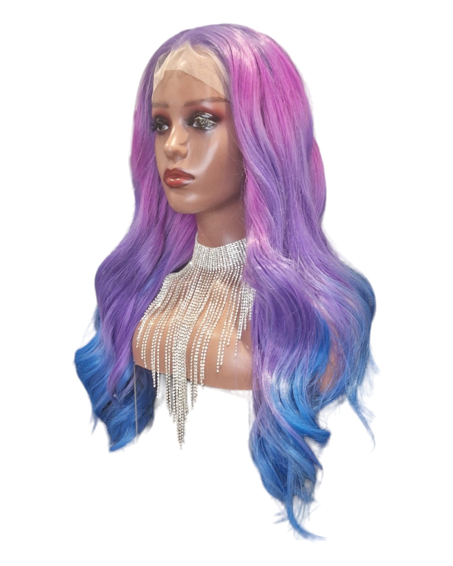 Pink Purple Violet Ombre Lace Front Wig. Aria-CelebWigs