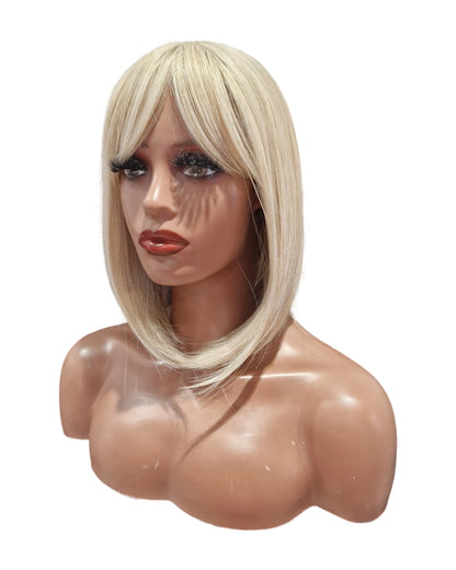 Platinum Blonde Bob Hairstyle Wig. Katie-CelebWigs