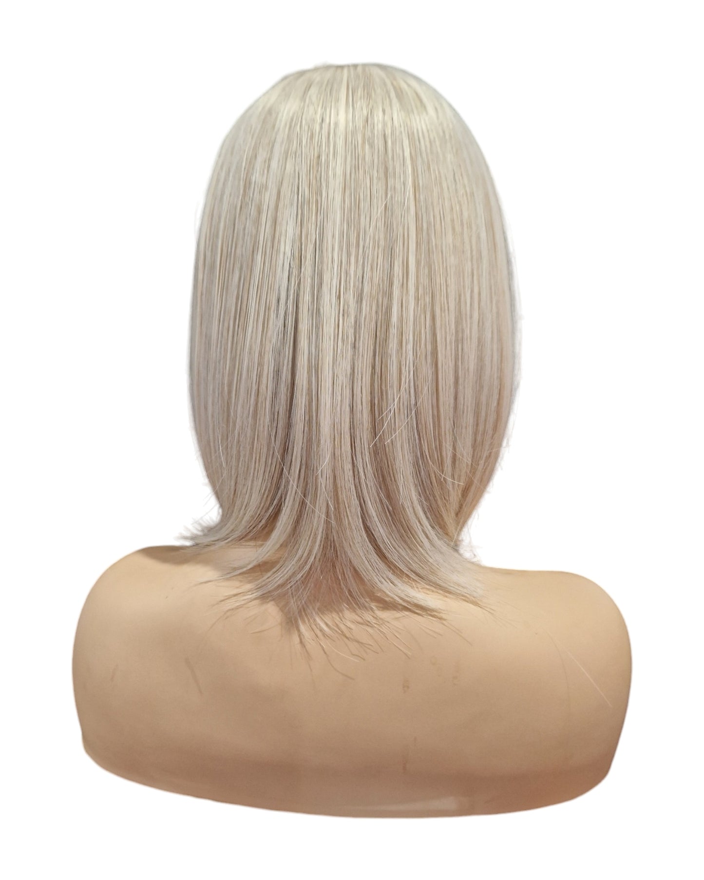 Platinum Blonde Bob Hairstyle Wig. Katie