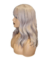 Grey & Black Colour Section Wavy Bob Wig. Shiara-CelebWigs