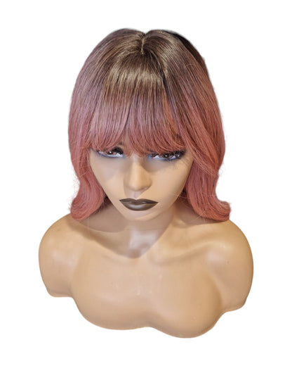 Pastel Pink Long Wavy Wig. Sakura-CelebWigs