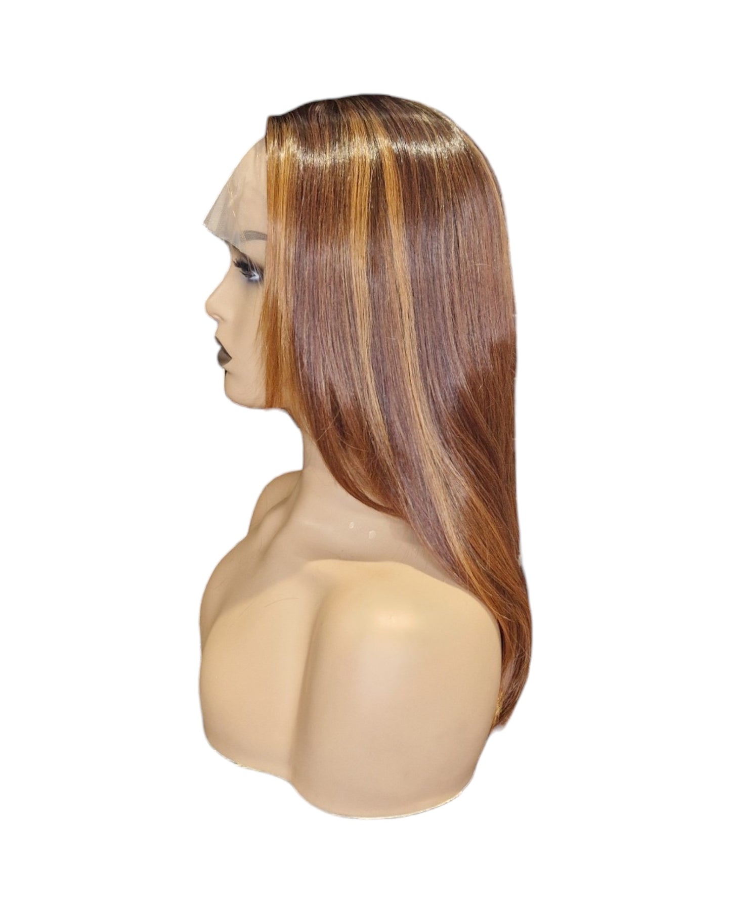 Auburn Caramel Ginger T Part Lace Front Wig. Amira T