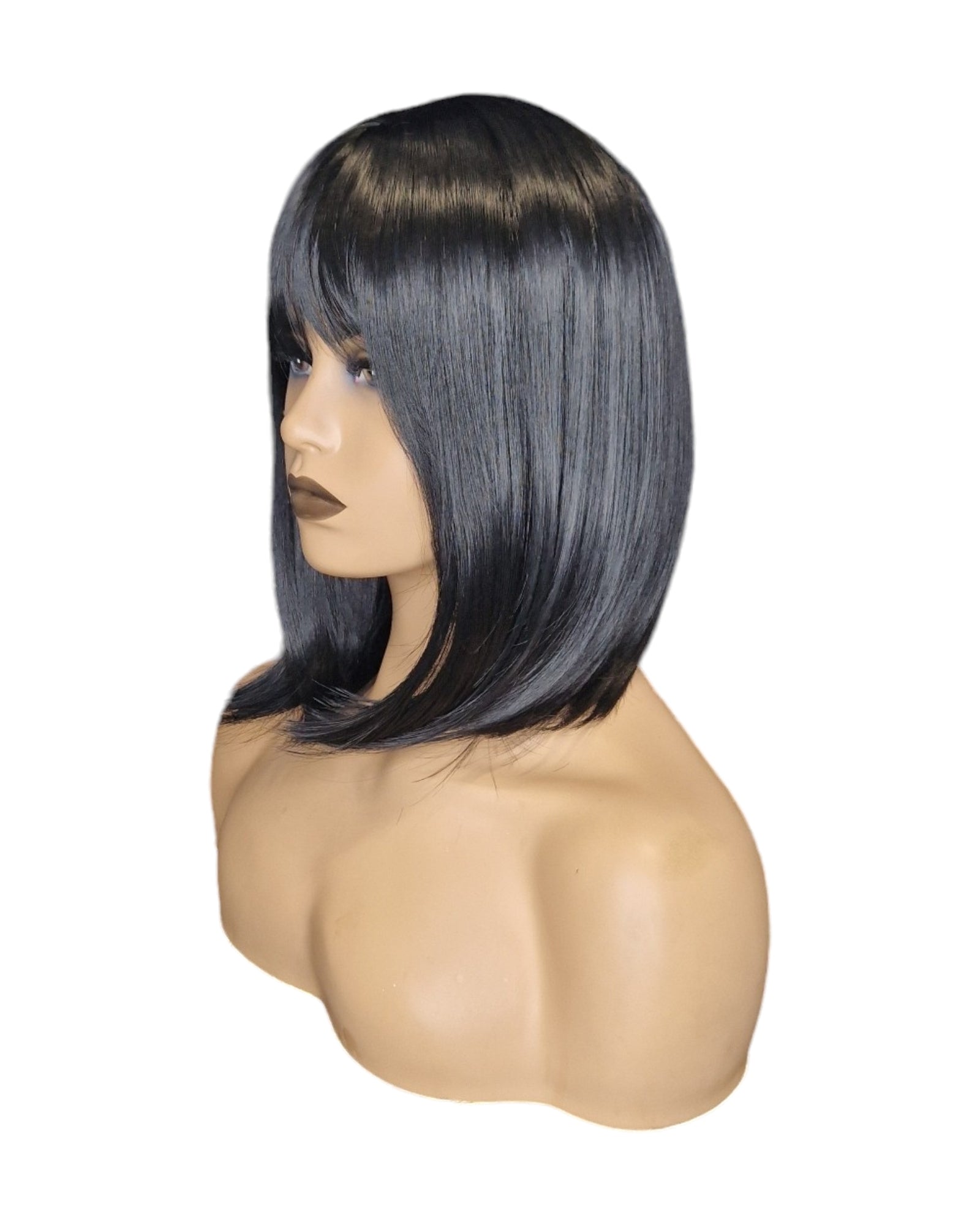 Black Bob Lob Hairstyle Wig. Katy-CelebWigs