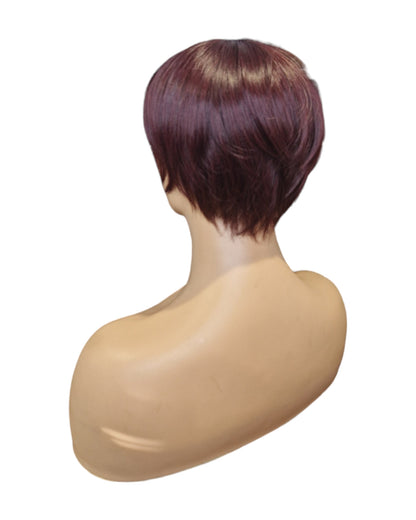 Short Plum Purple Chic Pageboy Wig. Victoria-CelebWigs